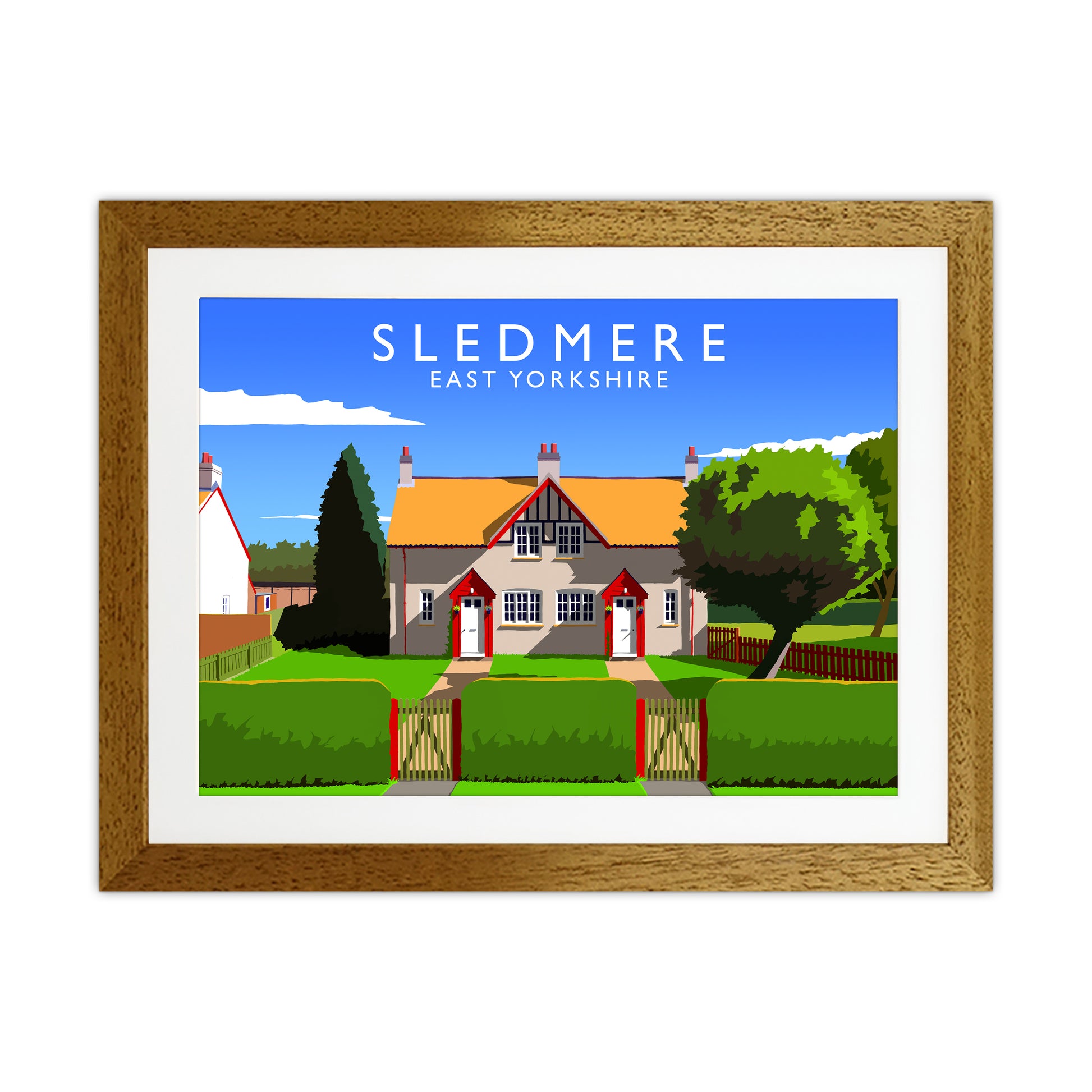 Sledmere Travel Art Print by Richard O'Neill Oak Grain