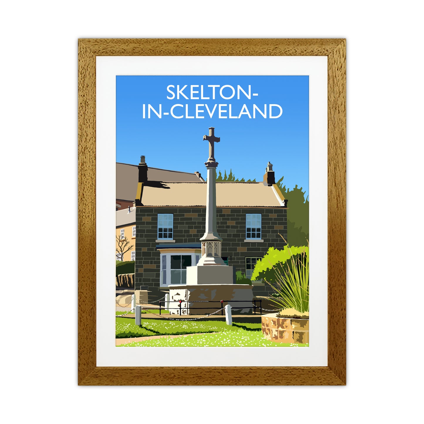 Skelton-in-Cleveland portrait Travel Art Print by Richard O'Neill Oak Grain