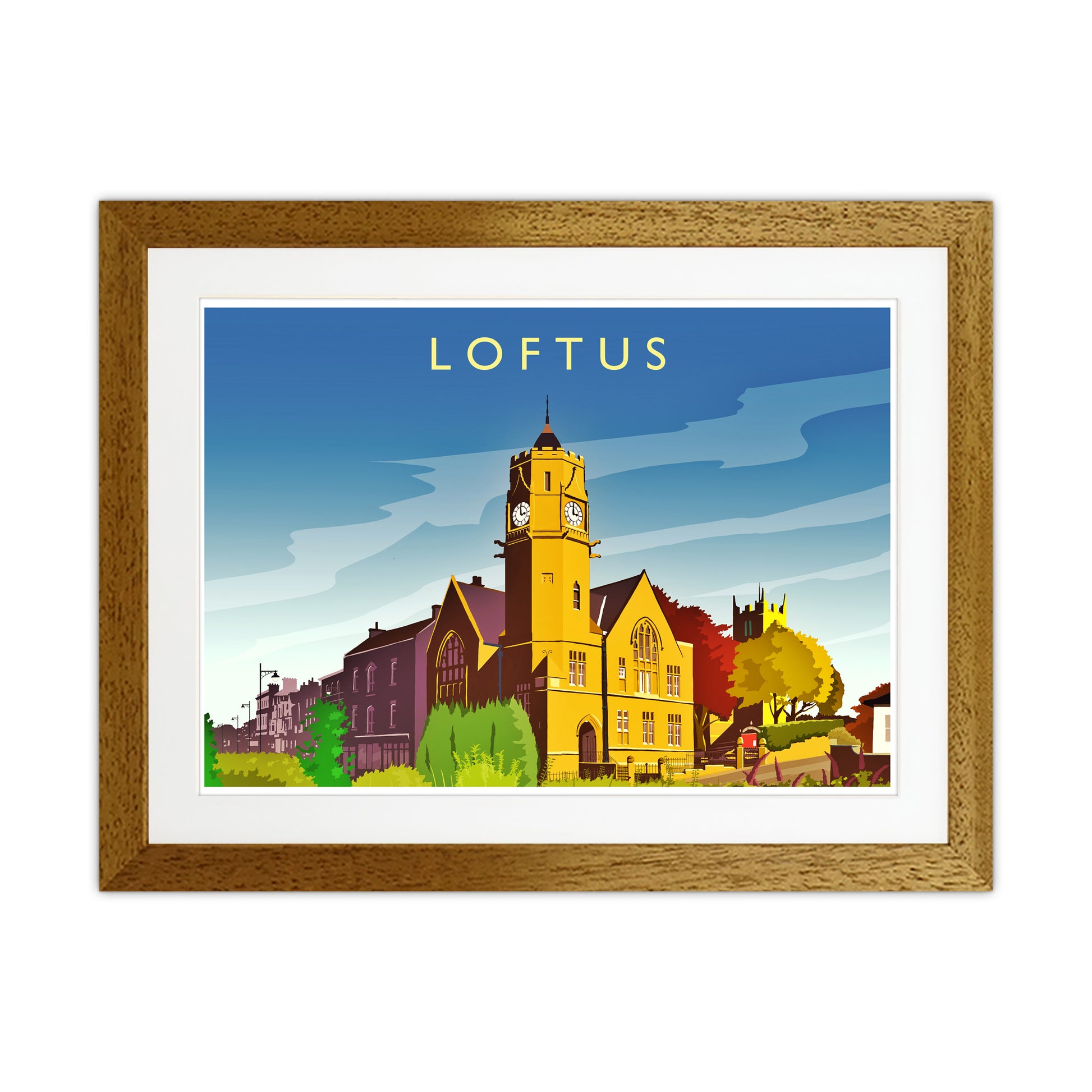 Loftus 2 Travel Art Print by Richard O'Neill Oak Grain