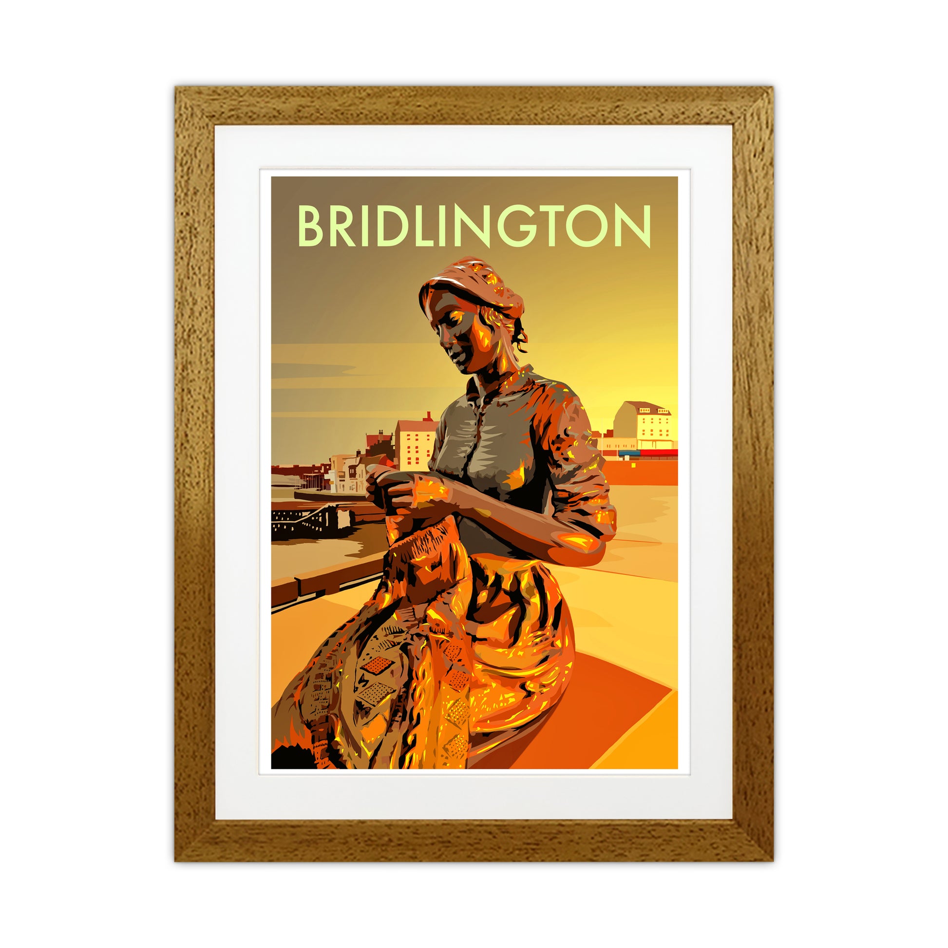 Bridlington 2 Travel Art Print by Richard O'Neill Oak Grain