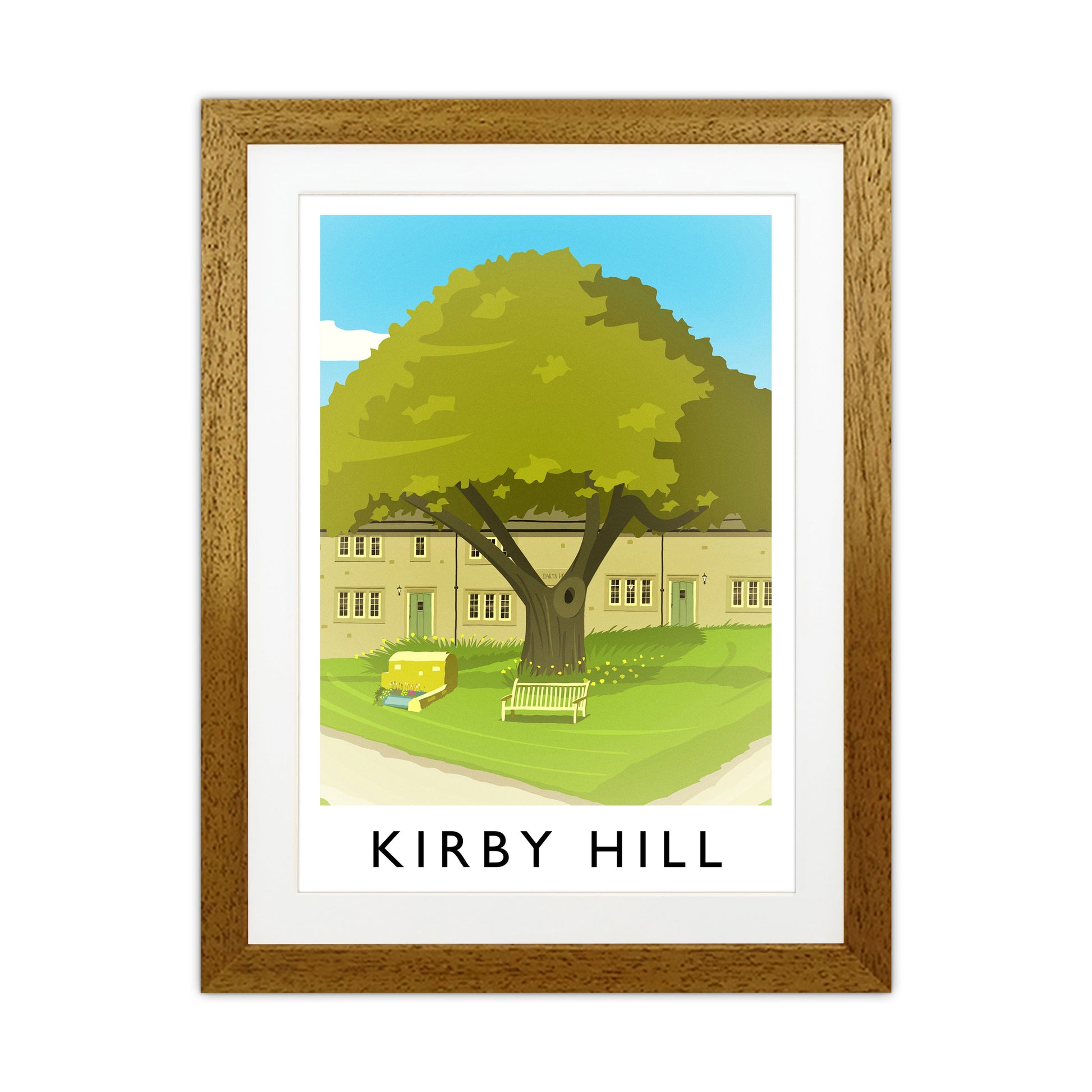 Kirby Hill portrait Travel Art Print by Richard O'Neill Oak Grain