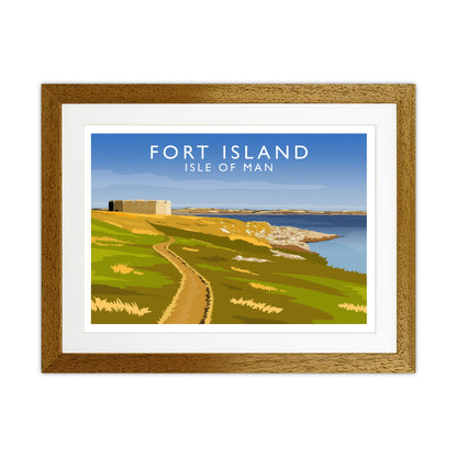 Fort Island Travel Art Print by Richard O'Neill Oak Grain