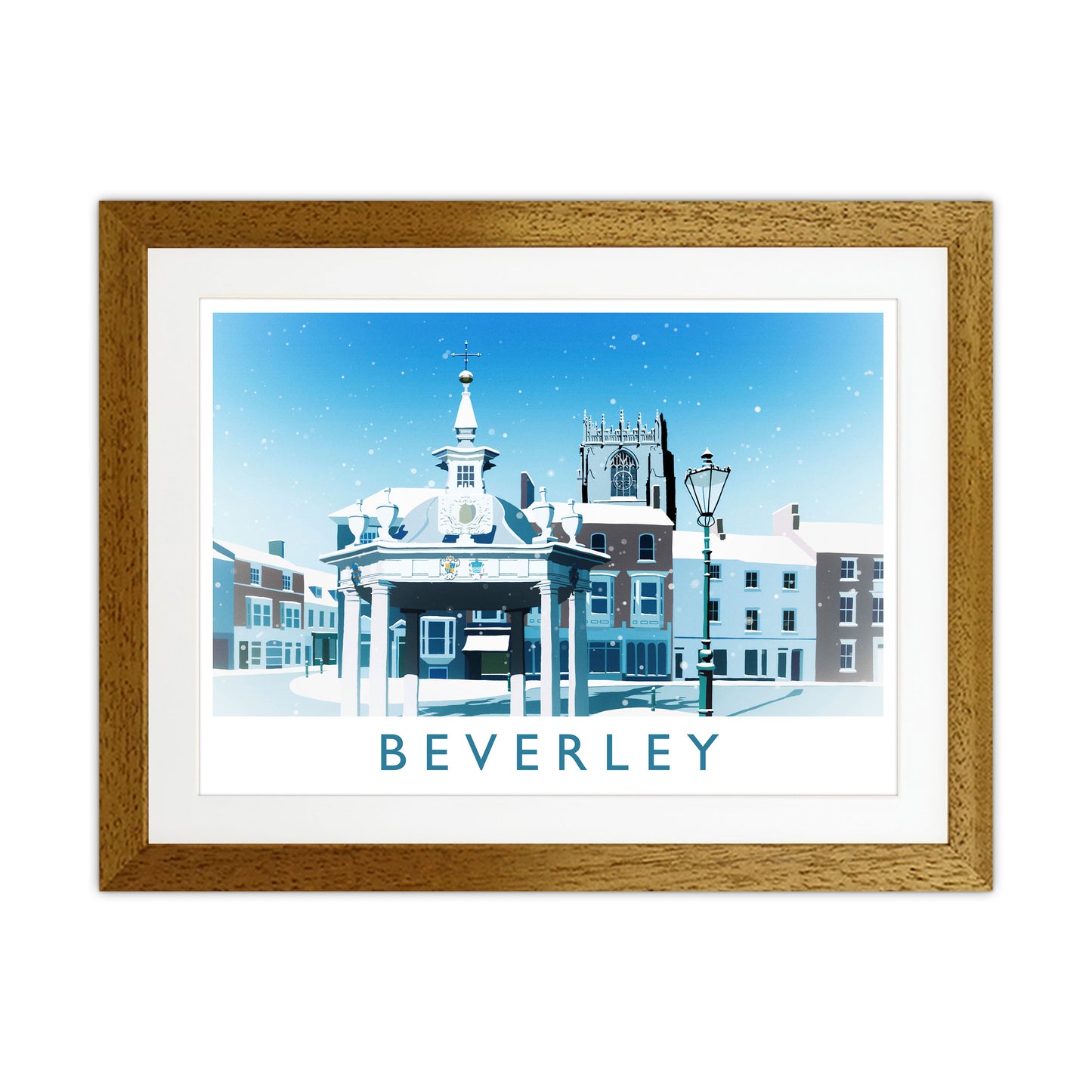 Beverley (Snow) 2 Travel Art Print by Richard O'Neill Oak Grain