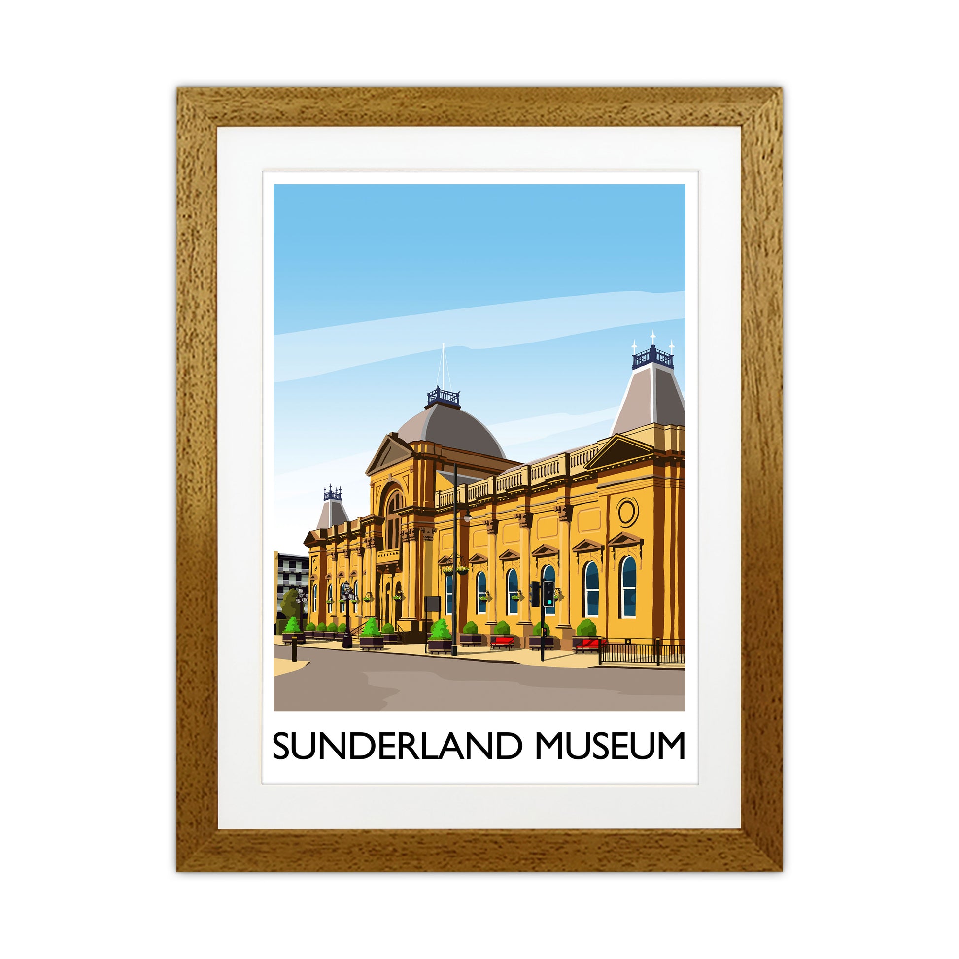 Sunderland Museum 2 Portrait Travel Art Print by Richard O'Neill Oak Grain