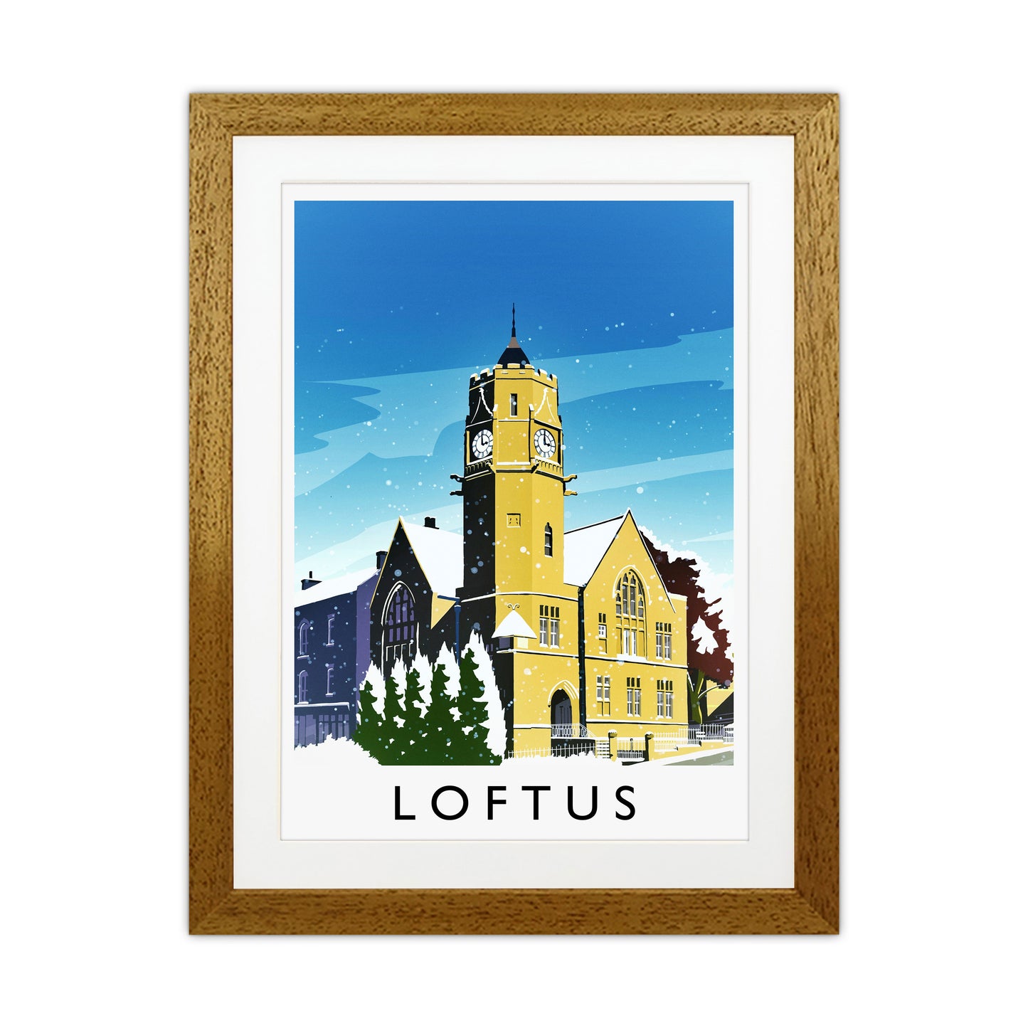 Loftis (Snow) Portrait Travel Art Print by Richard O'Neill Oak Grain