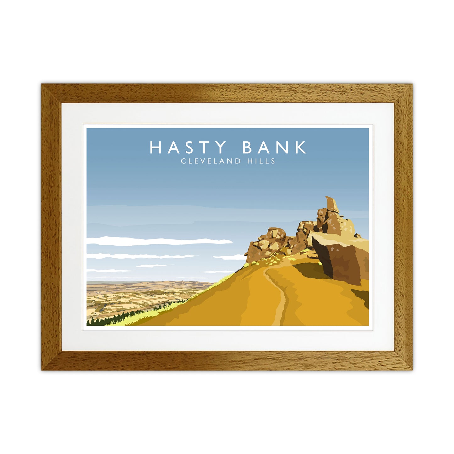 Hasty Bank Travel Art Print by Richard O'Neill Oak Grain