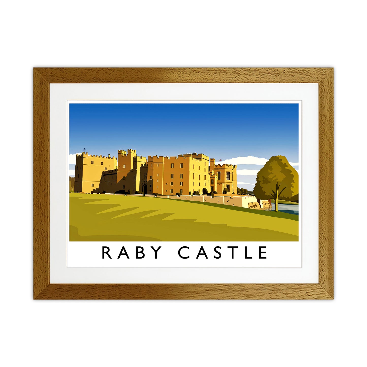 Raby Castle 2 Travel Art Print by Richard O'Neill Oak Grain