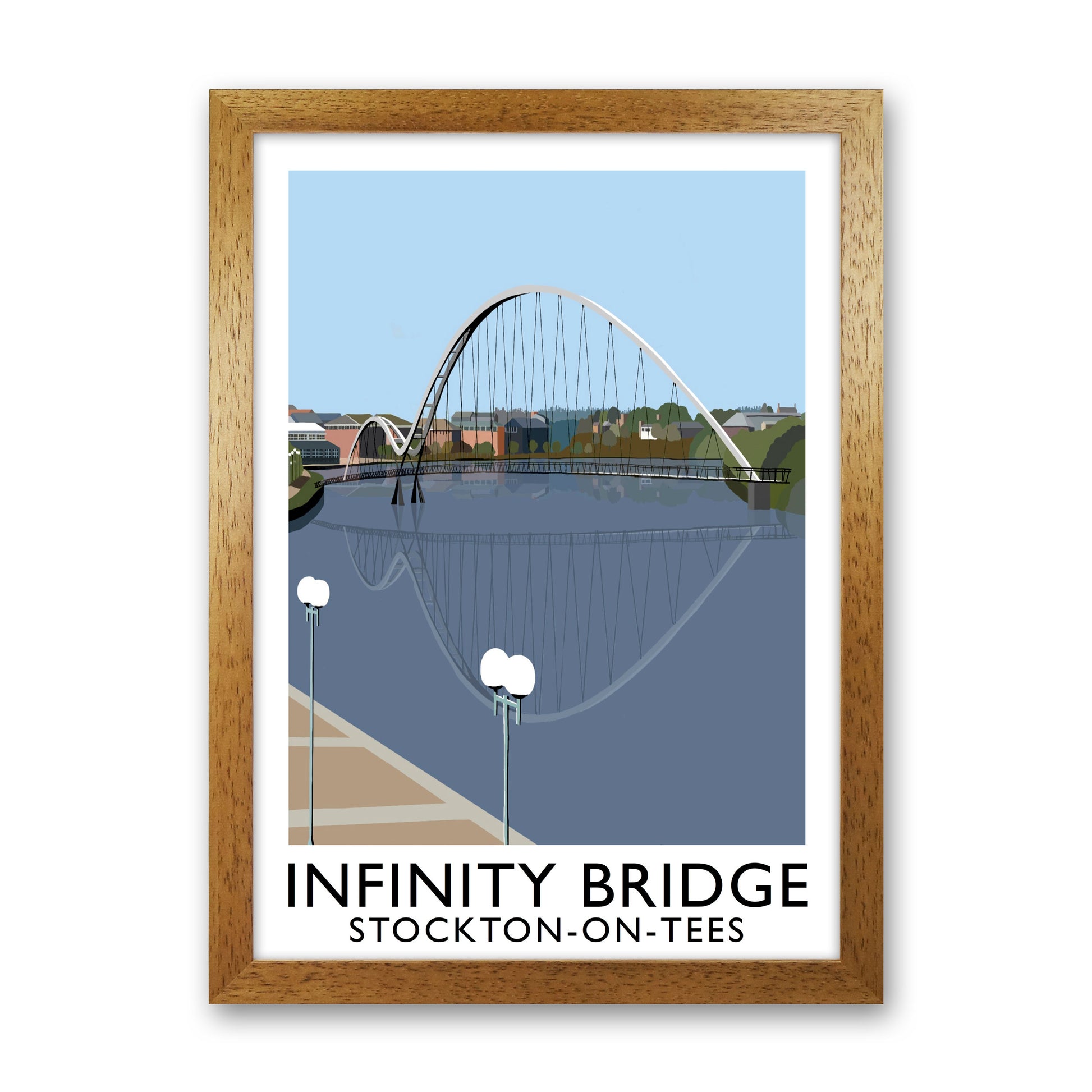 Infinity Bridge Stockton-On-Tees Art Print by Richard O'Neill Oak Grain