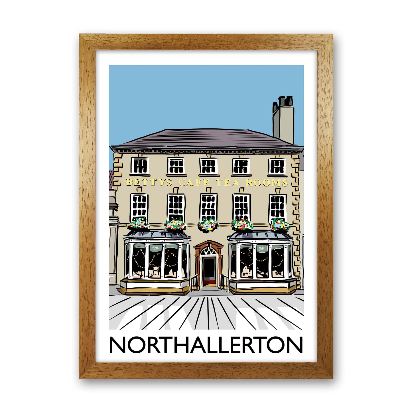 Northallerton Art Print by Richard O'Neill Oak Grain