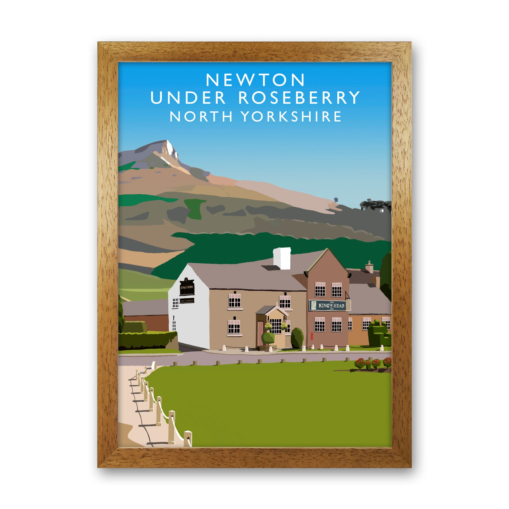 Newton Under Roseberry Art Print by Richard O'Neill Oak Grain