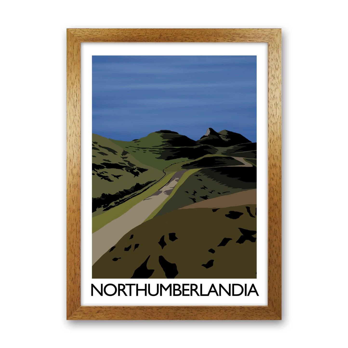 Northumberlandia Art Print by Richard O'Neill Oak Grain