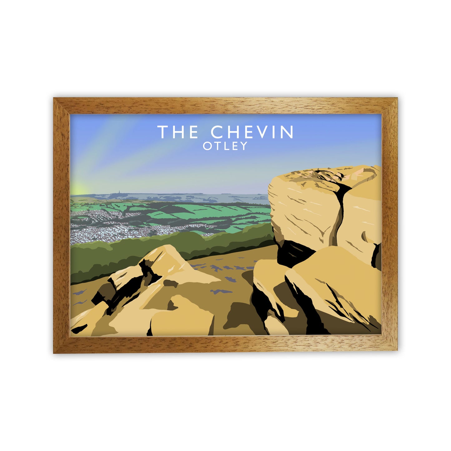 The Chevin Otley Art Print by Richard O'Neill Oak Grain