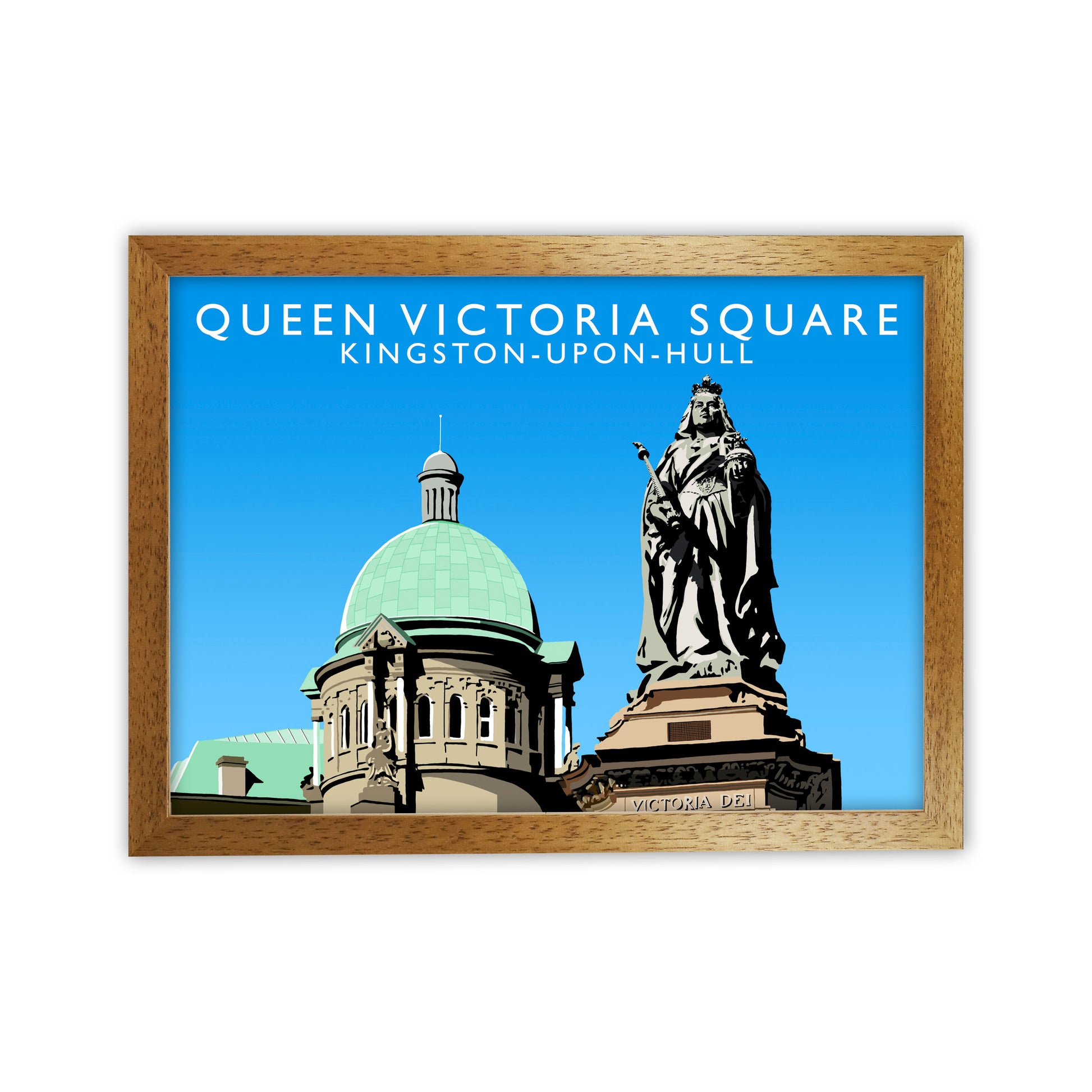 Queen Victoria Square Art Print by Richard O'Neill Oak Grain