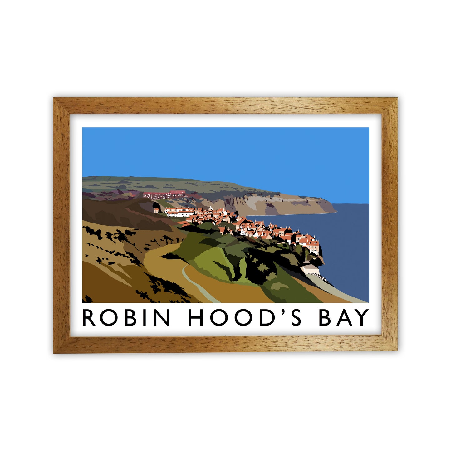 Robin Hood's Bay Art Print by Richard O'Neill Oak Grain