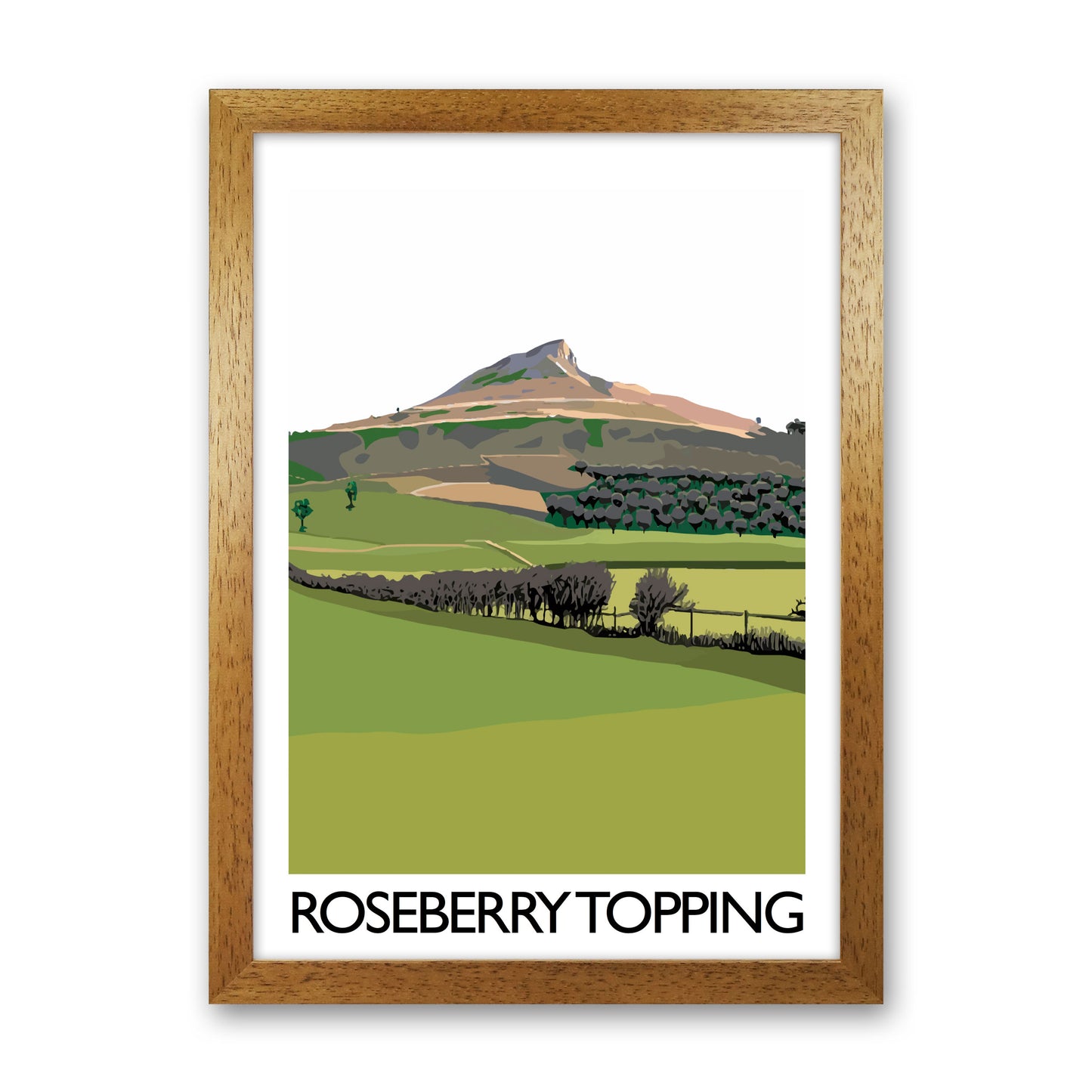 Roseberry Topping 3 Art Print by Richard O'Neill Oak Grain