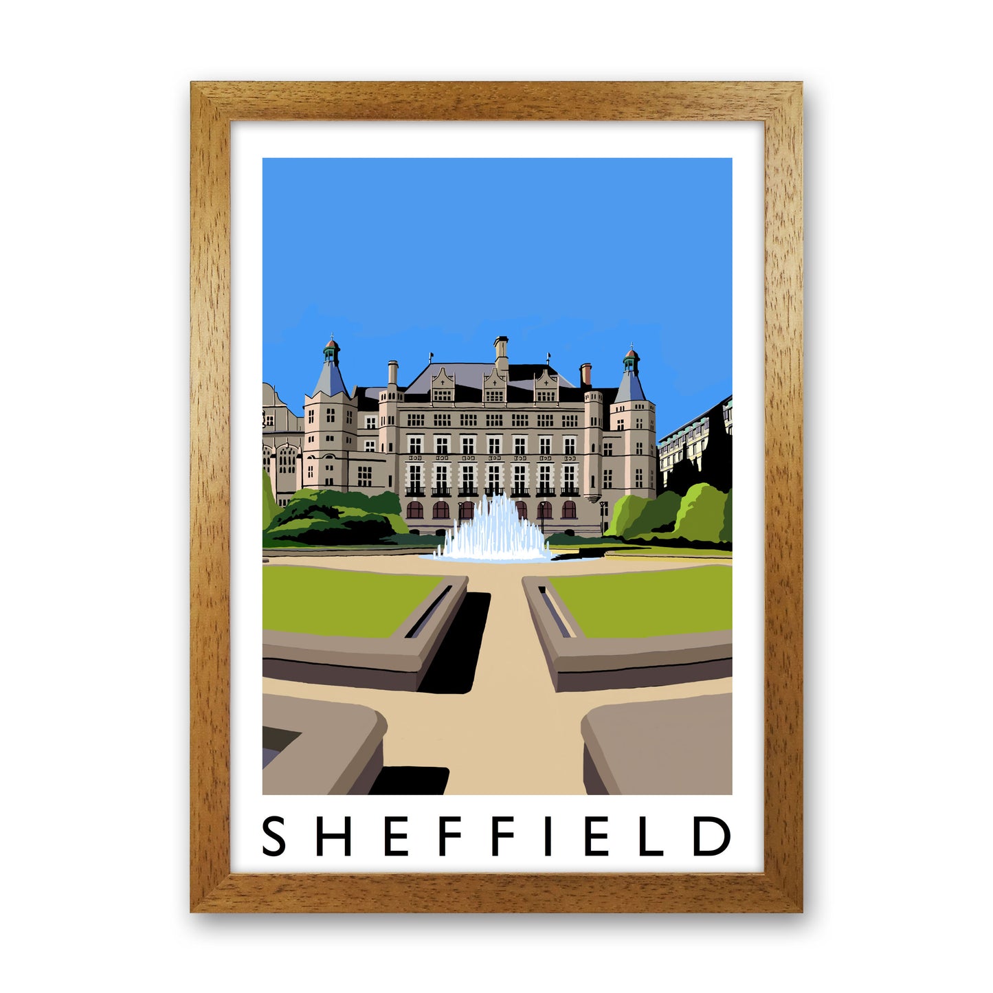 Sheffield Art Print by Richard O'Neill Oak Grain