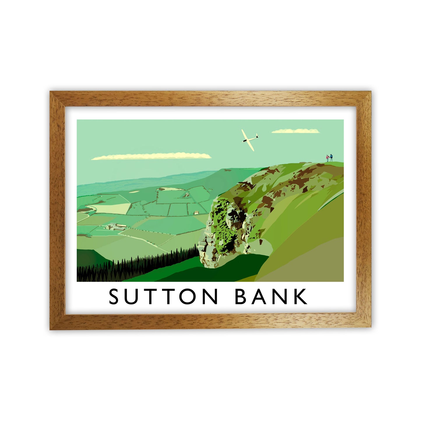 Sutton Bank Art Print by Richard O'Neill Oak Grain