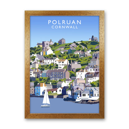 Polruan Cornwall Art Print by Richard O'Neill Oak Grain