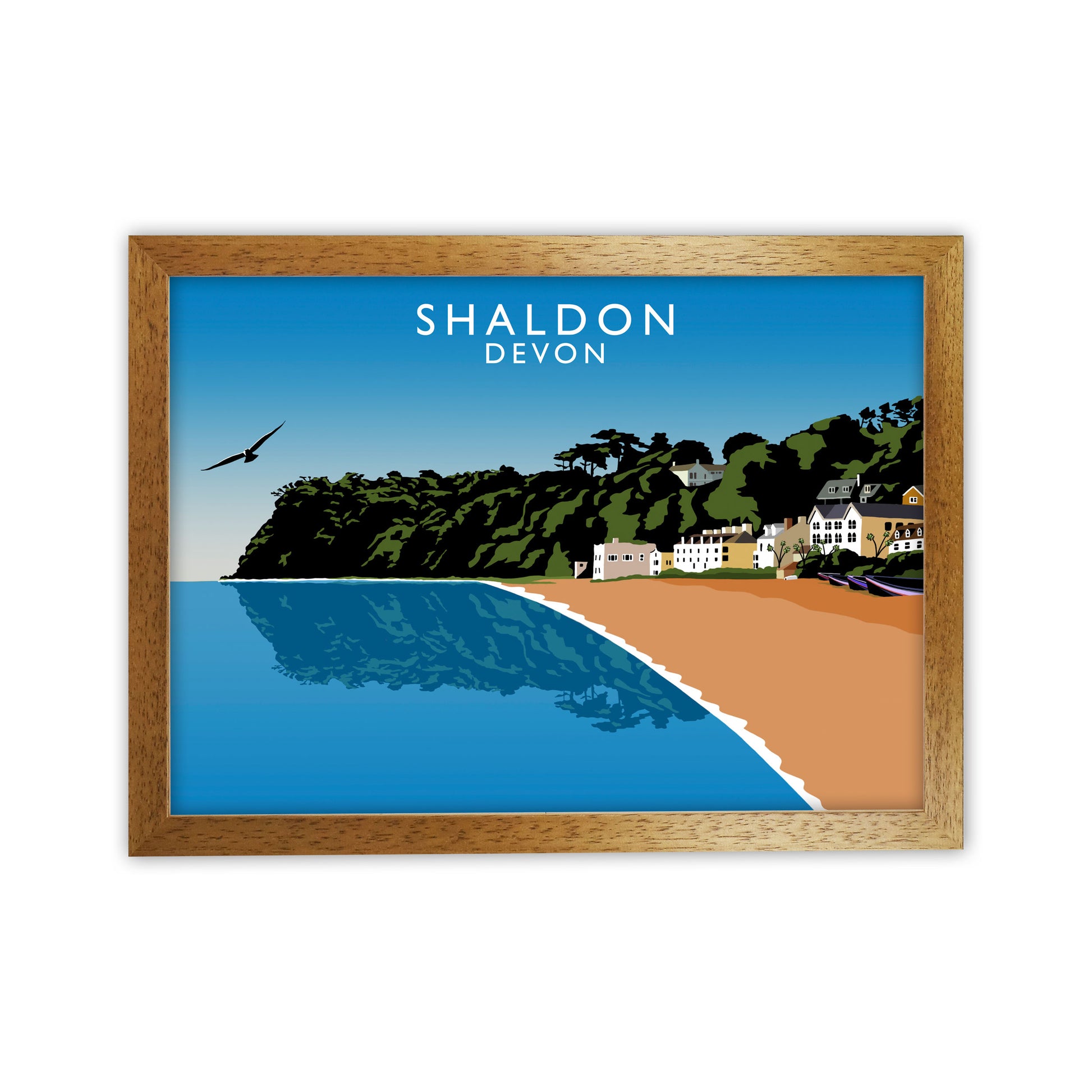 Shaldon Devon Art Print by Richard O'Neill Oak Grain