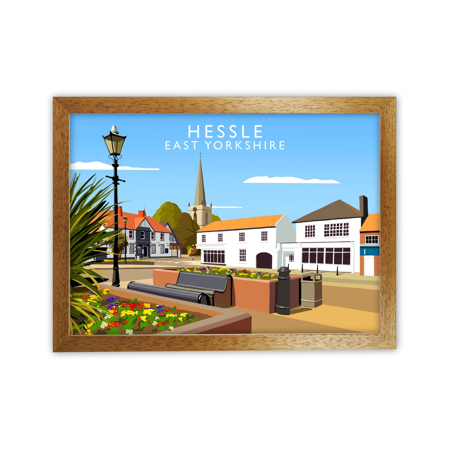 Hessle East Yorkshire Framed Digital Art Print by Richard O'Neill Oak Grain