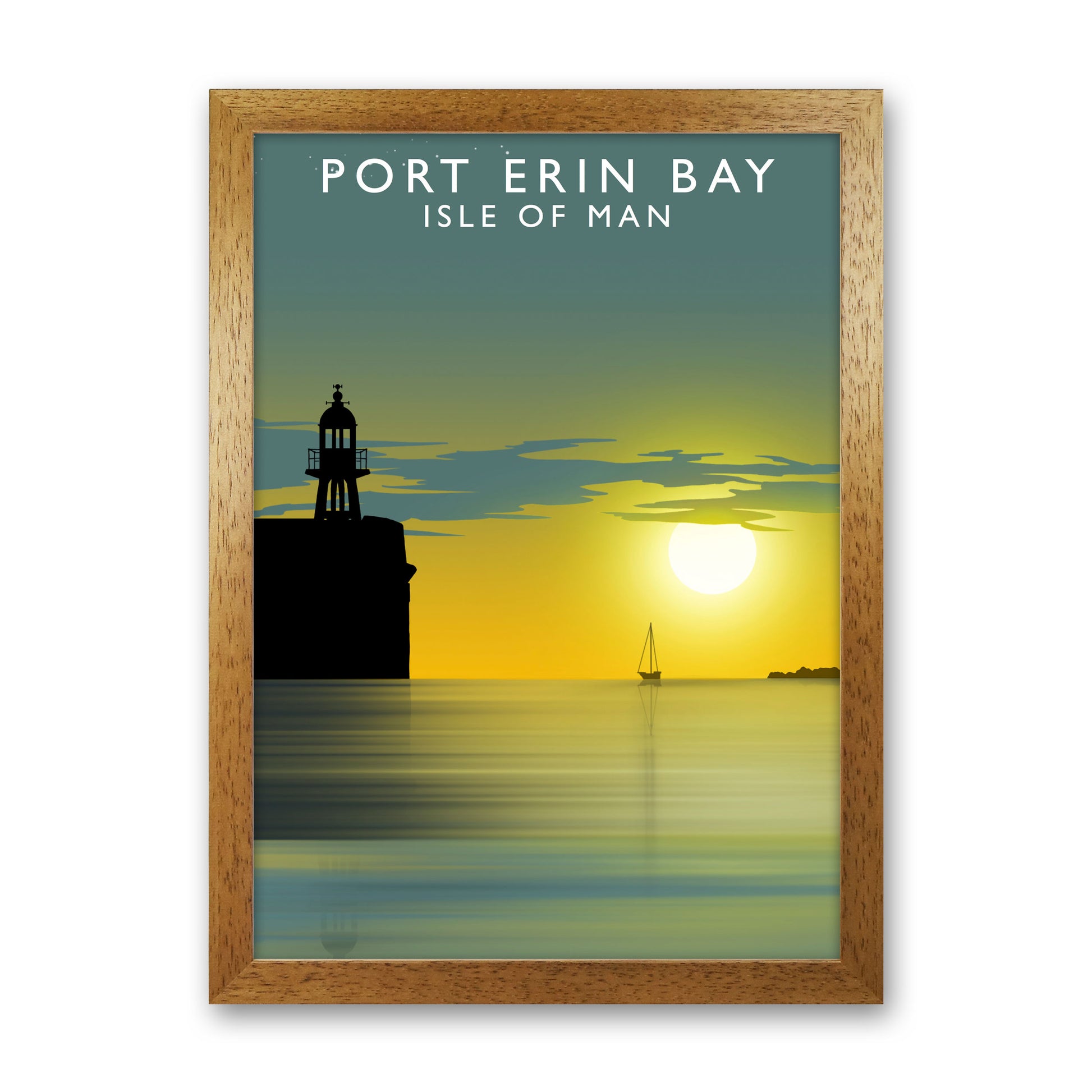 Port Erin Bay Isle of Man Art Print by Richard O'Neill Oak Grain