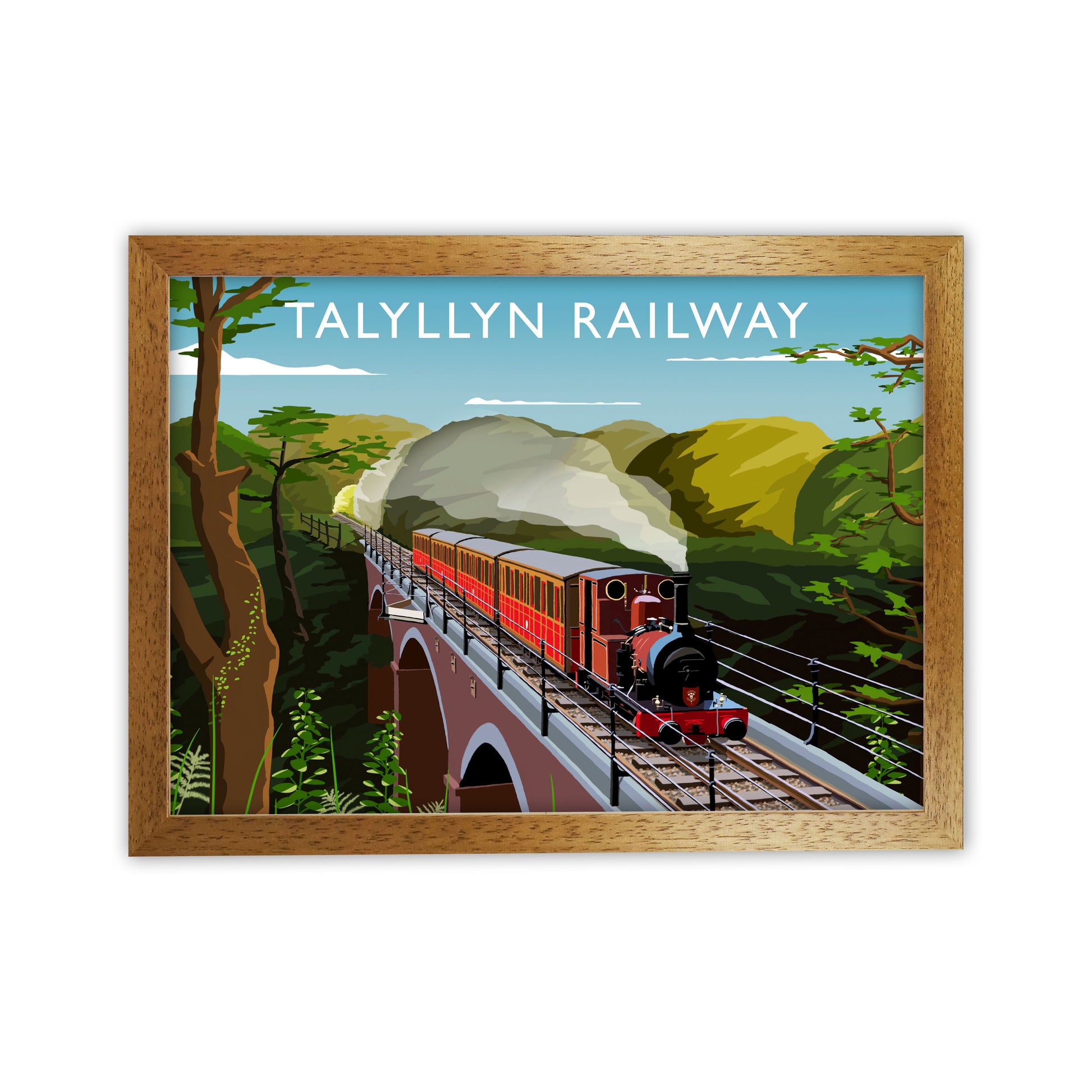 Talyllyn Railway Art Print by Richard O'Neill Oak Grain