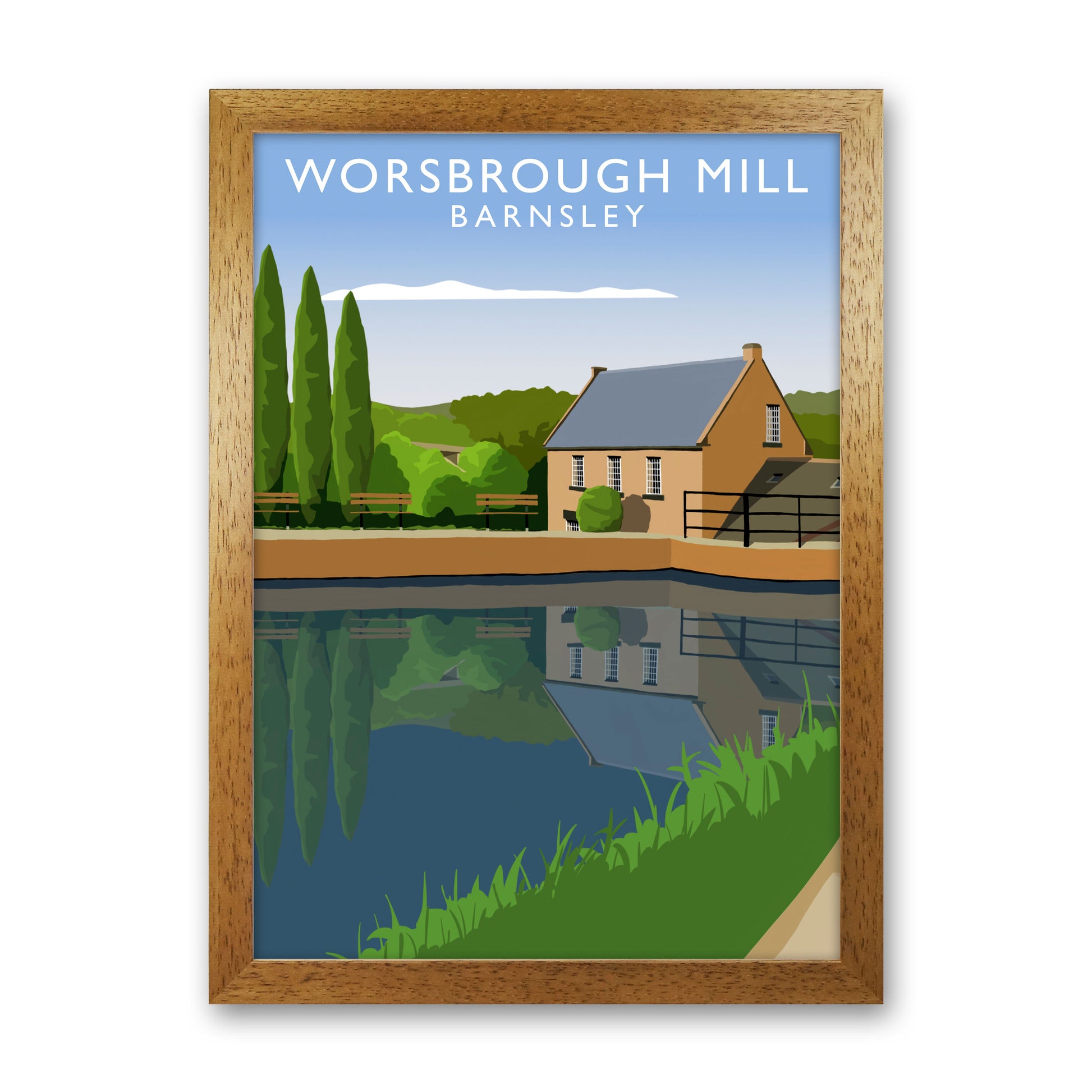 Worsbrough Mill (Portrait) by Richard O'Neill Yorkshire Art Print Oak Grain