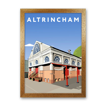 Altrincham Art Print by Richard O'Neill Oak Grain