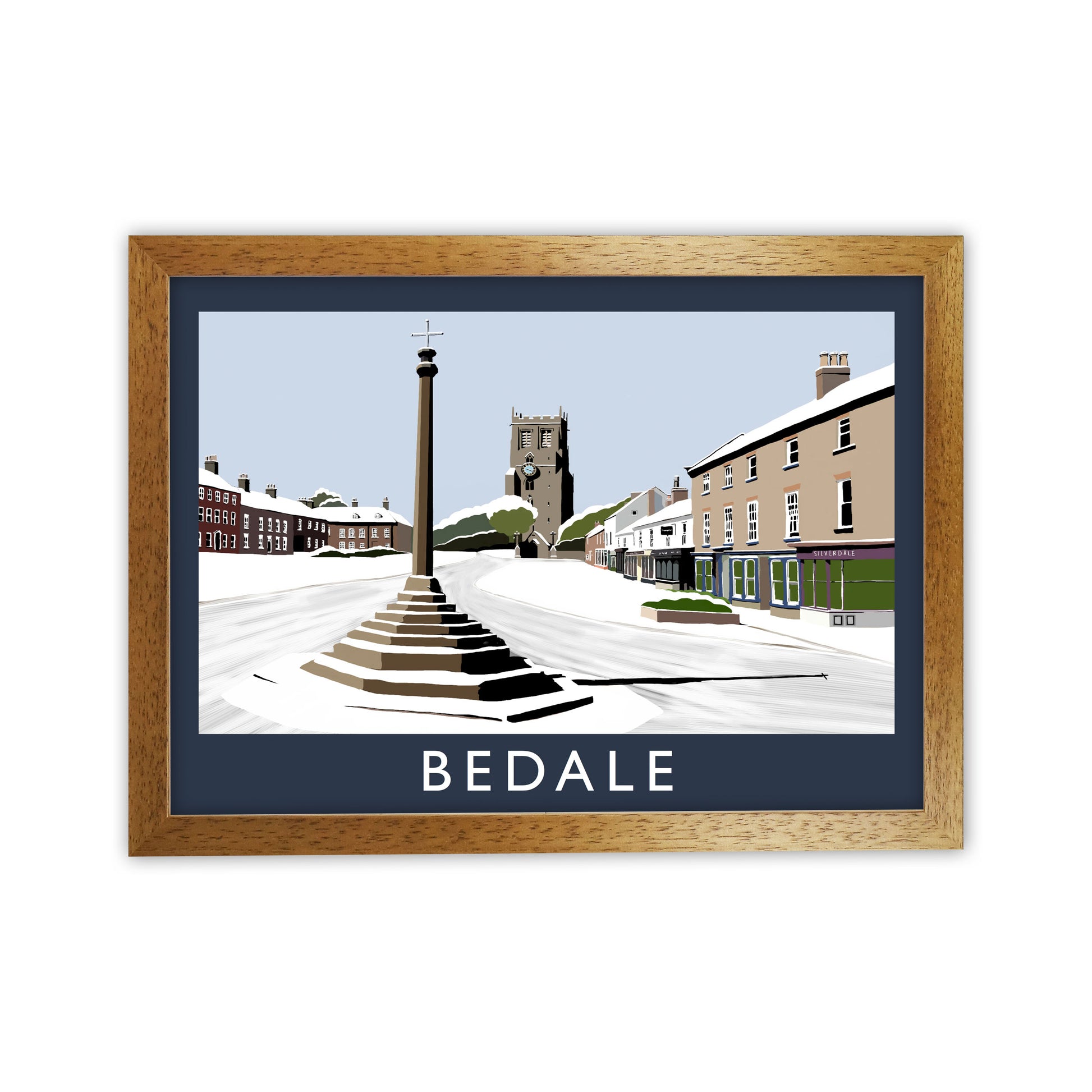 Bedale In Snow by Richard O'Neill Oak Grain