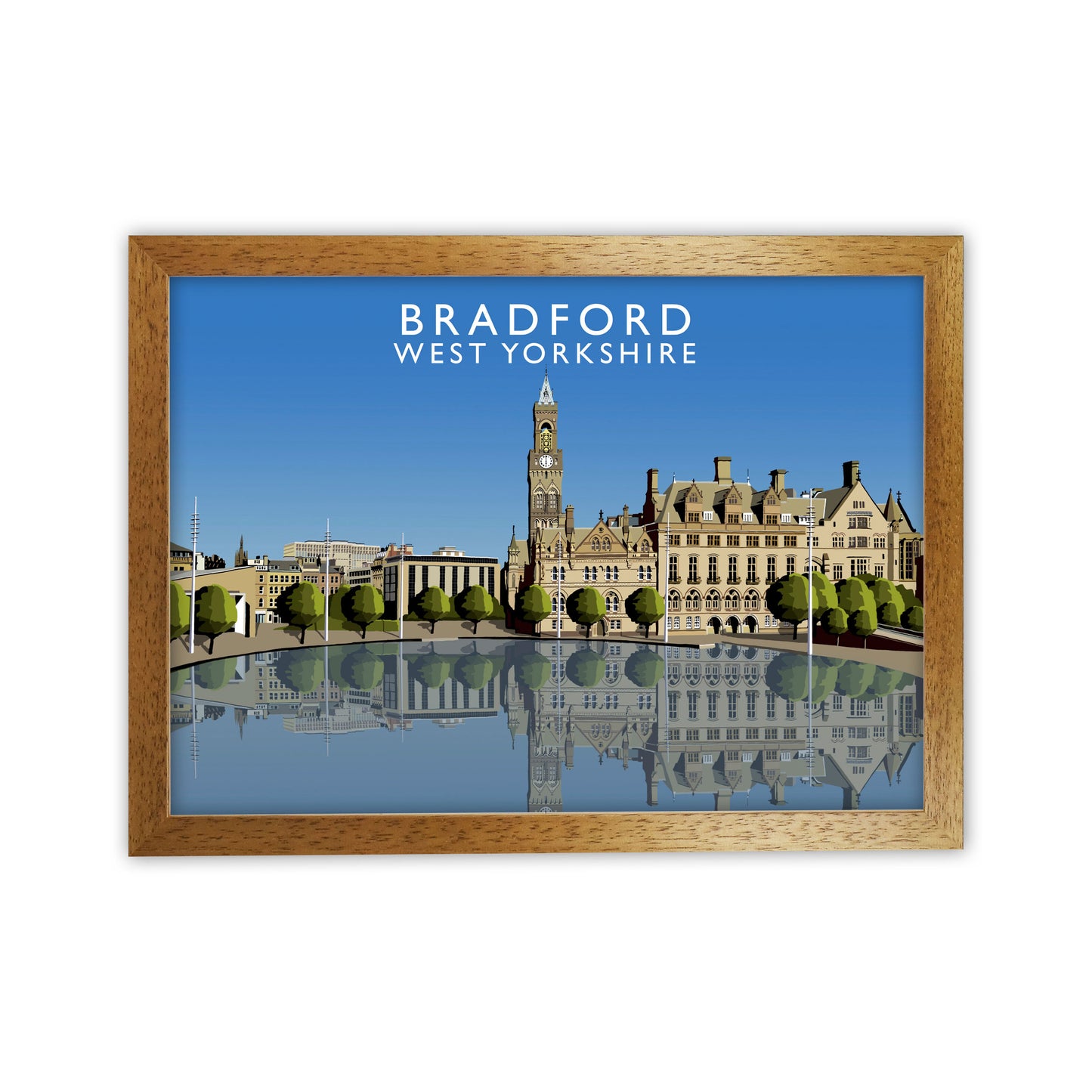 Bradford West Yorkshire Art Print by Richard O'Neill Oak Grain