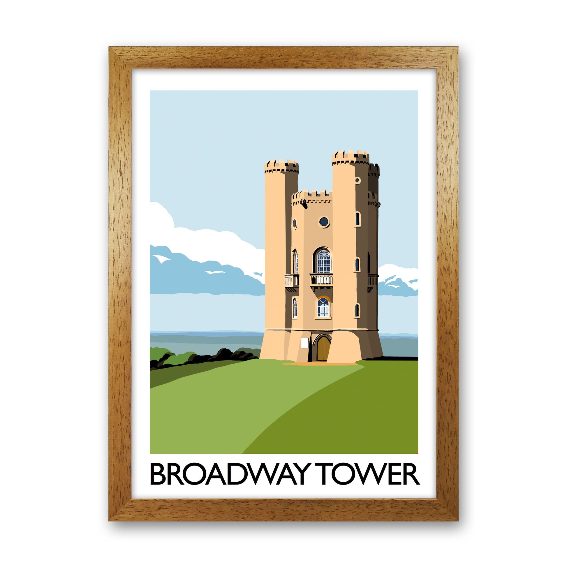 Broadway Tower Portrait Art Print by Richard O'Neill Oak Grain