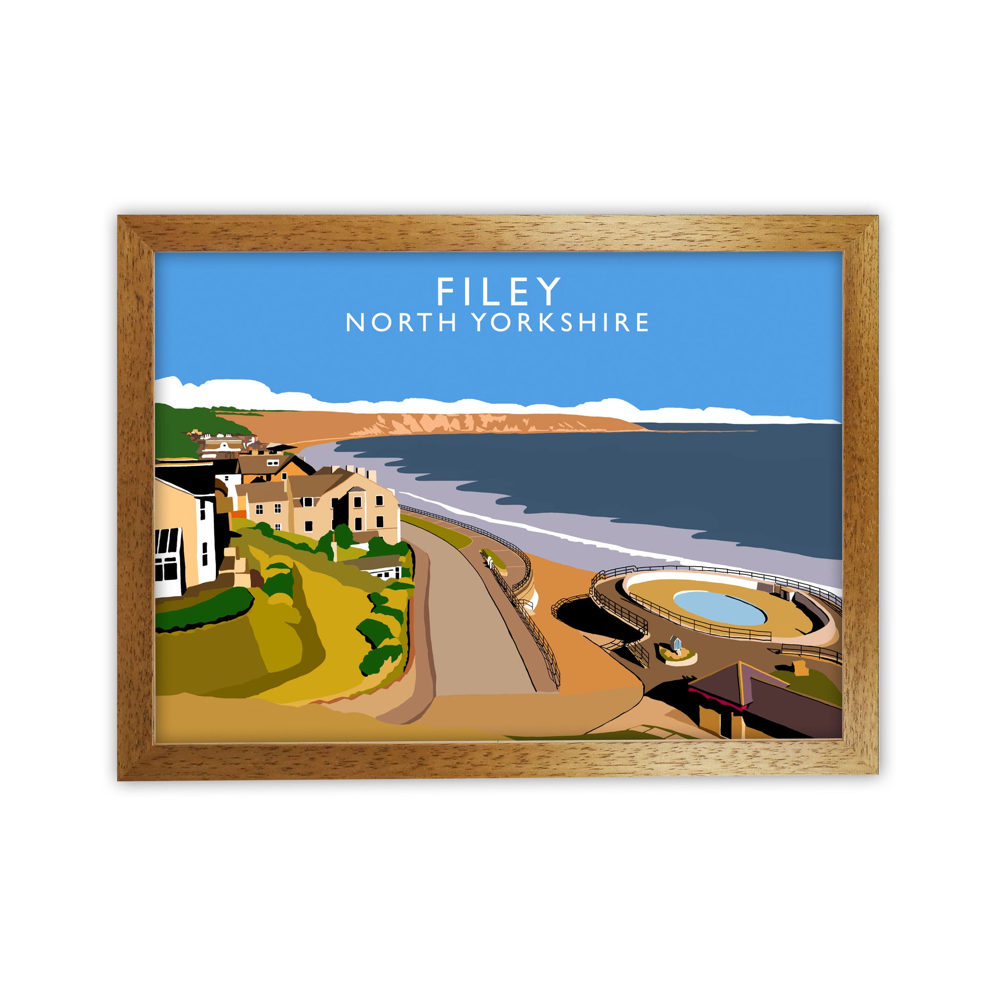 Filey North Yorkshire Art Print by Richard O'Neill Oak Grain