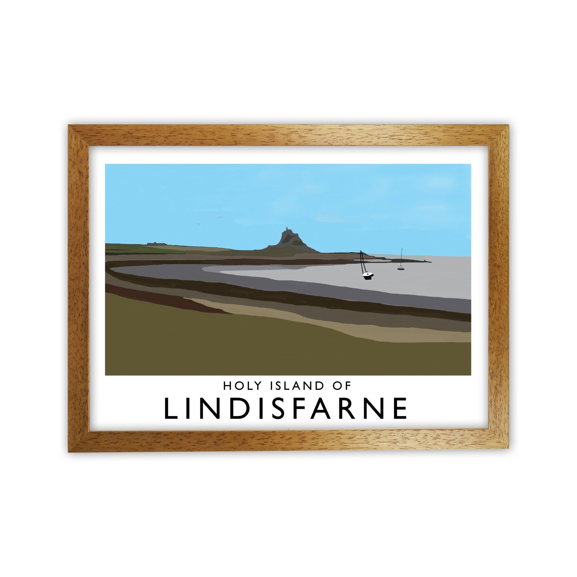 Holy Island of Lindisfarne Art Print by Richard O'Neill Oak Grain