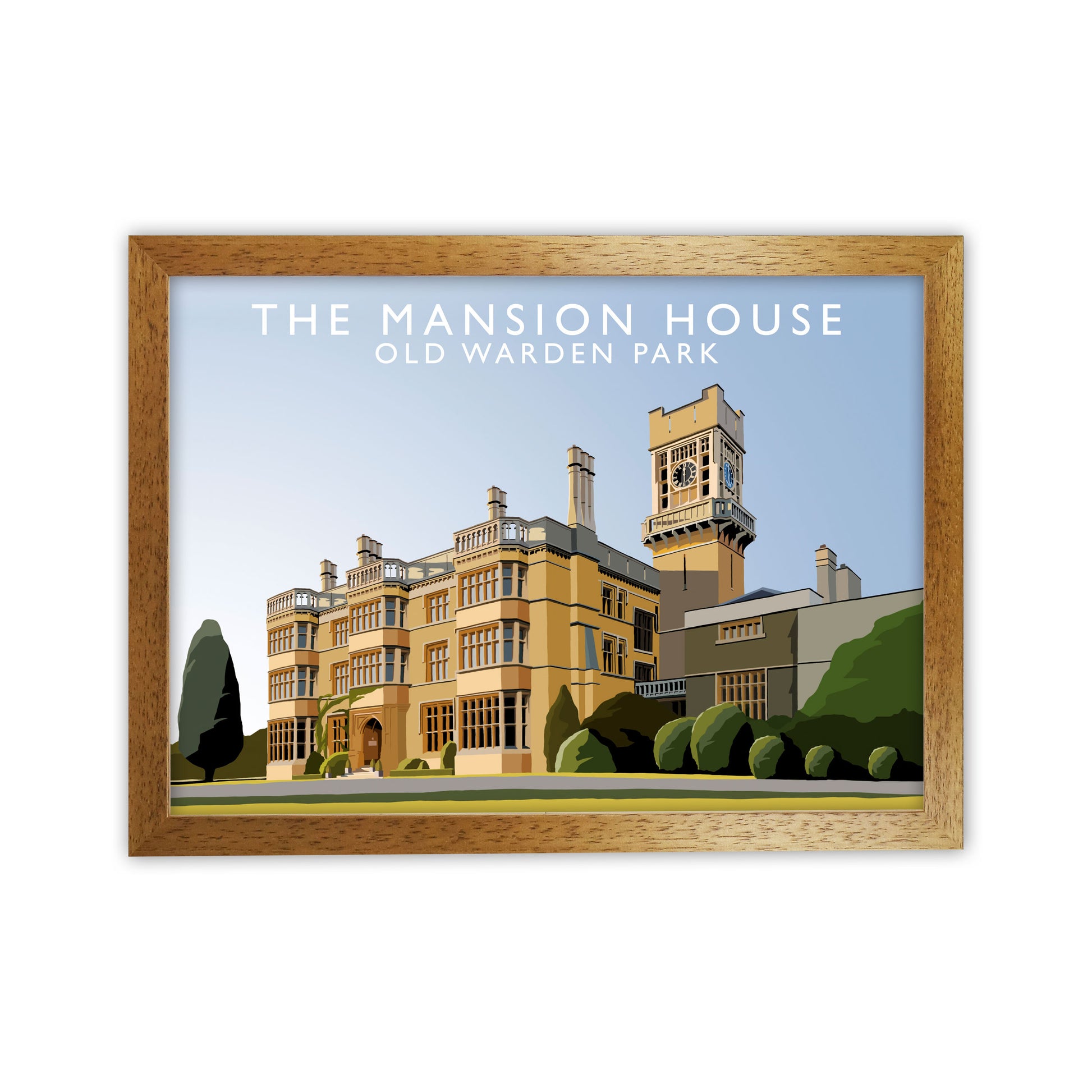 The Mansion House Old Warden Park Travel Art Print by Richard O'Neill Oak Grain