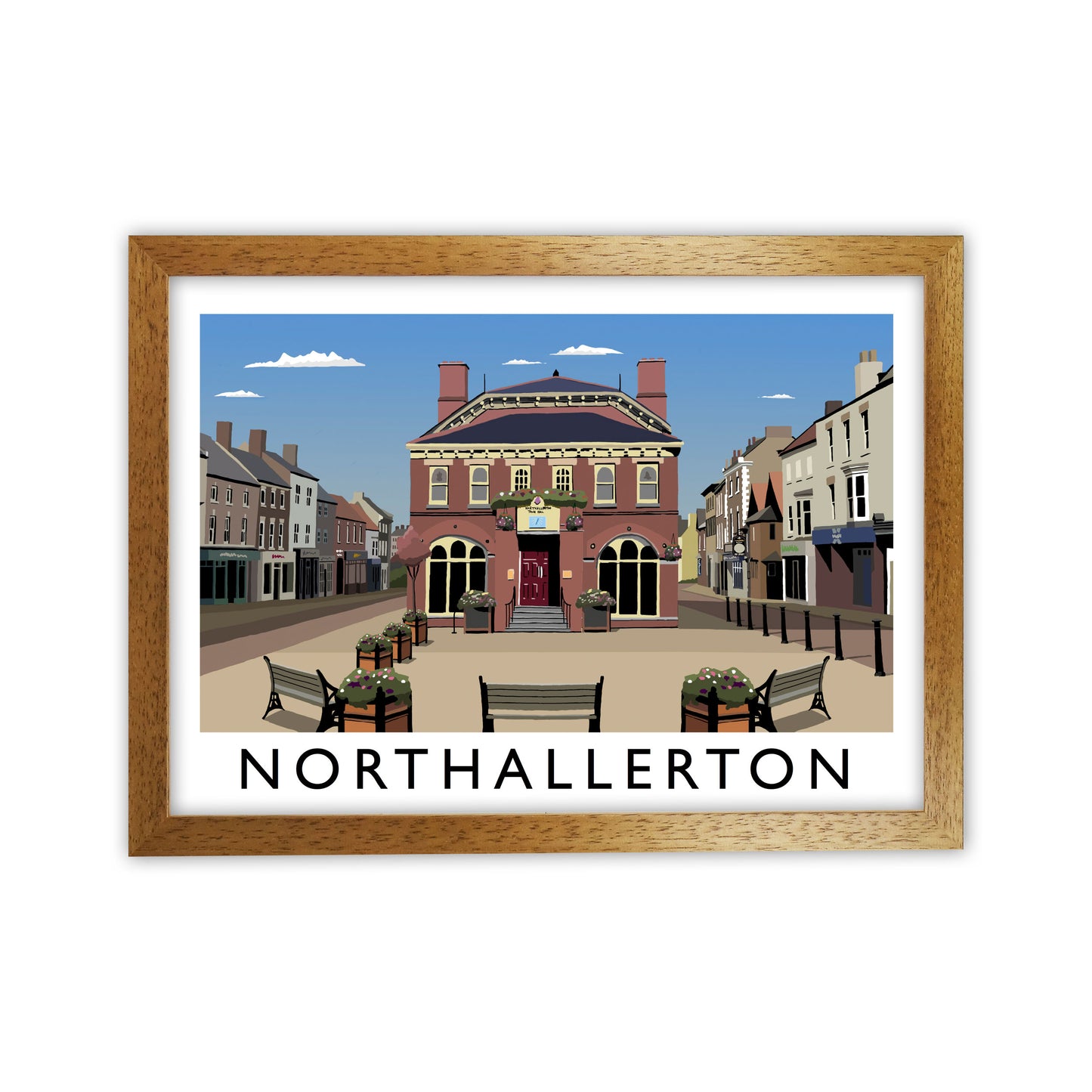 Northallerton2 Framed Digital Art Print by Richard O'Neill Oak Grain