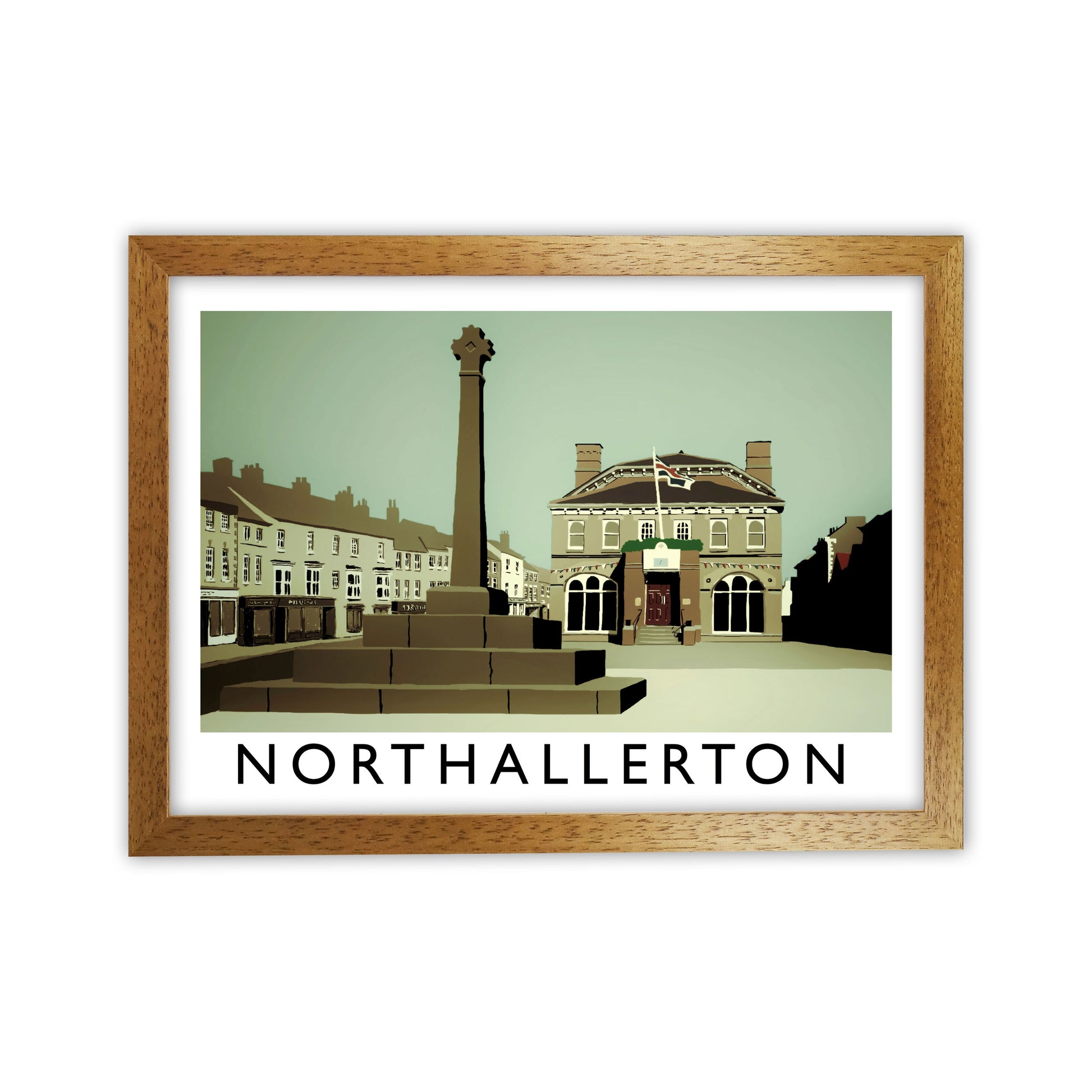 Northallerton Framed Digital Art Print by Richard O'Neill Oak Grain