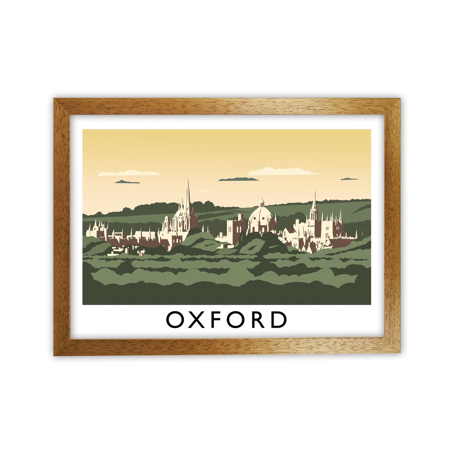 Oxford Art Print by Richard O'Neill, Framed Wall Art Oak Grain