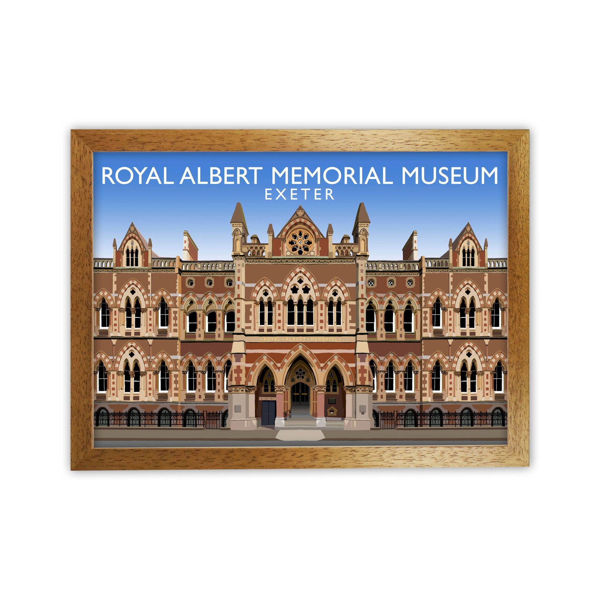 Royal Albert Memorial Museum Exeter Travel Art Print by Richard O'Neill Oak Grain