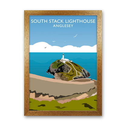 South Stack Lighthouse2 Portrait Anglesey Travel Art Print by Richard O'Neill Oak Grain