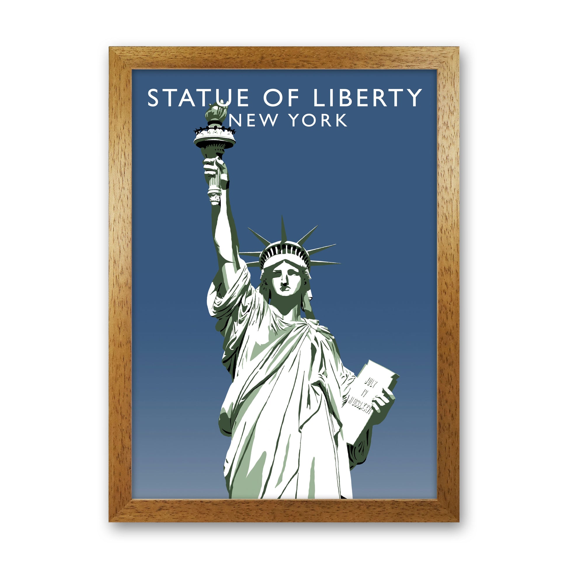 Statue of Liberty New York Art Print by Richard O'Neill Oak Grain