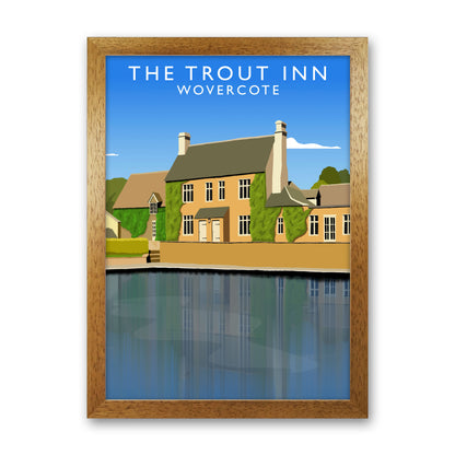The Trout Inn Portrait Wolvercote Travel Art Print by Richard O'Neill Oak Grain