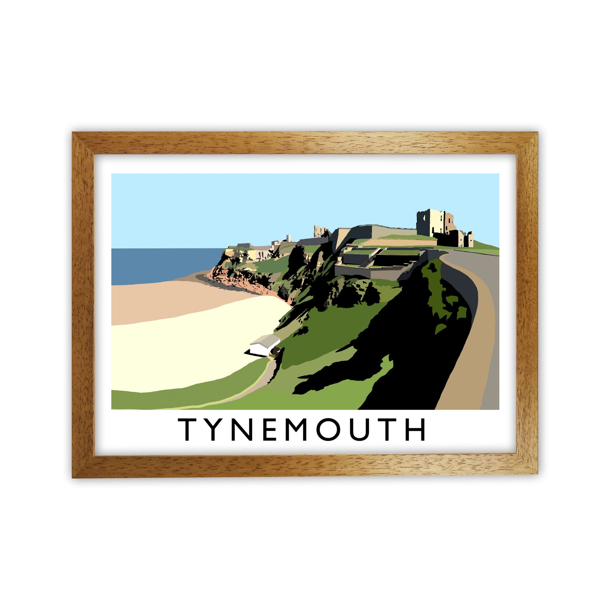 Tynemouth Framed Digital Art Print by Richard O'Neill Oak Grain