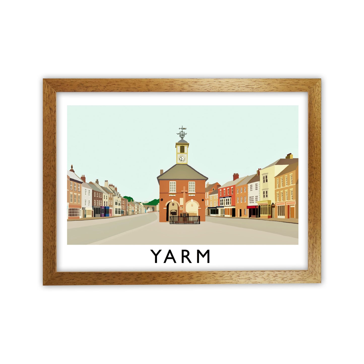 Yarm Art Print by Richard O'Neill, Framed Wall Art Oak Grain