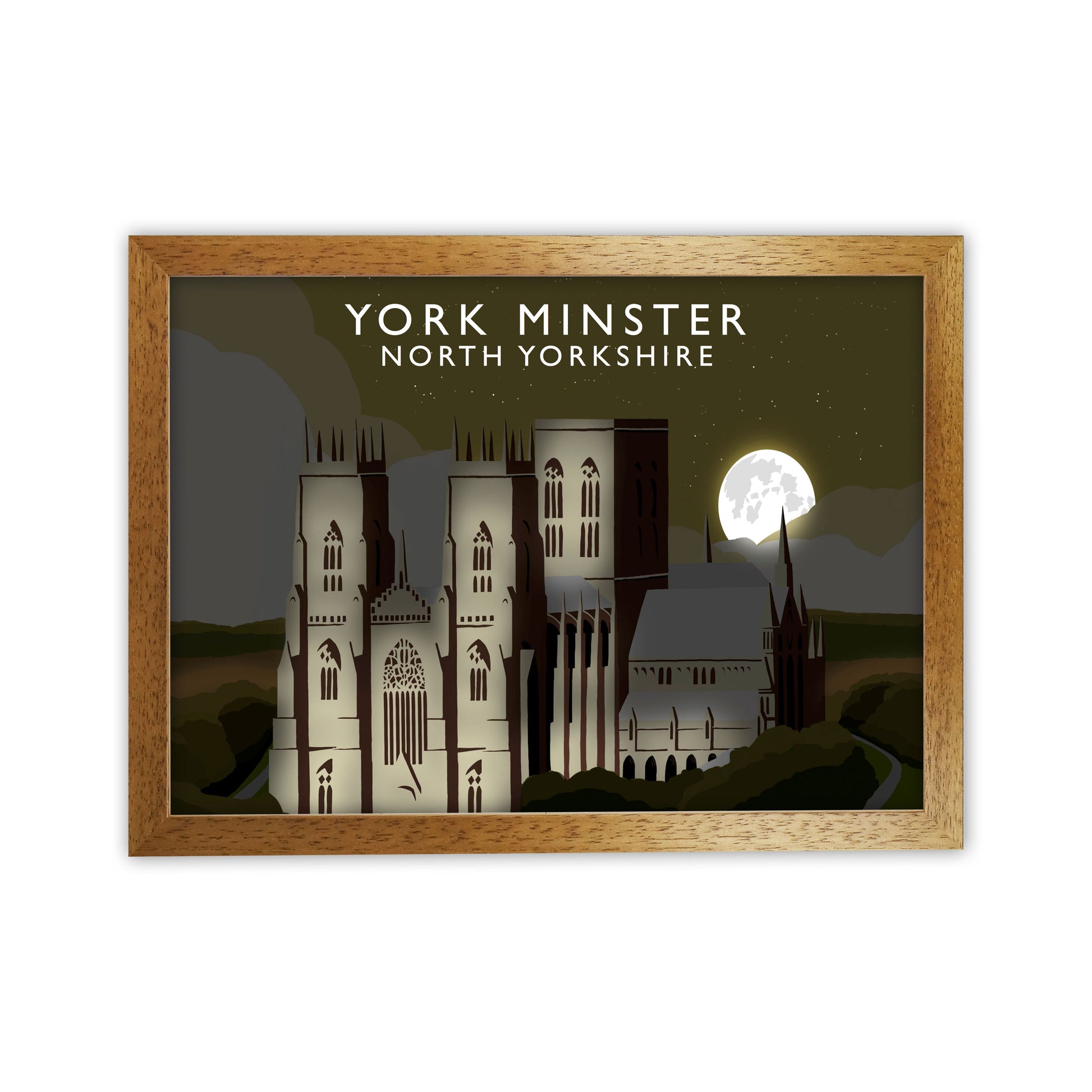 York Minster2 Night Digital Art Print by Richard O'Neill Oak Grain