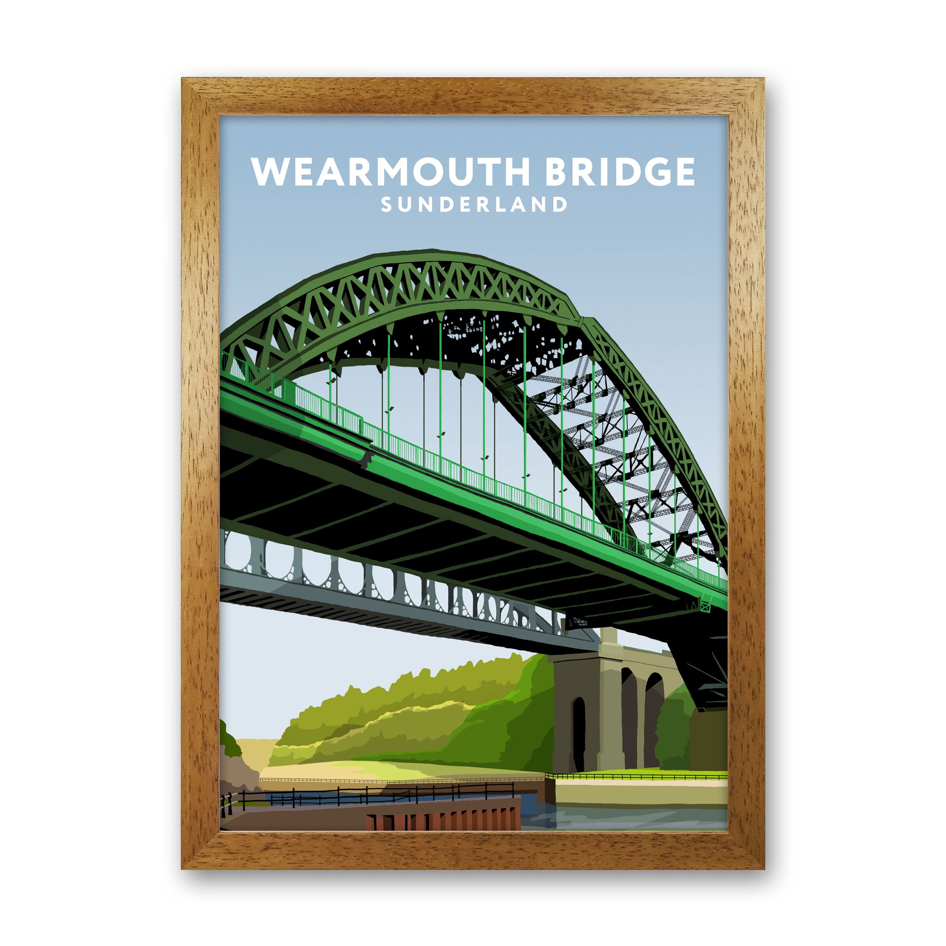 Wearmouth Bridge Portrait by Richard O'Neill Oak Grain