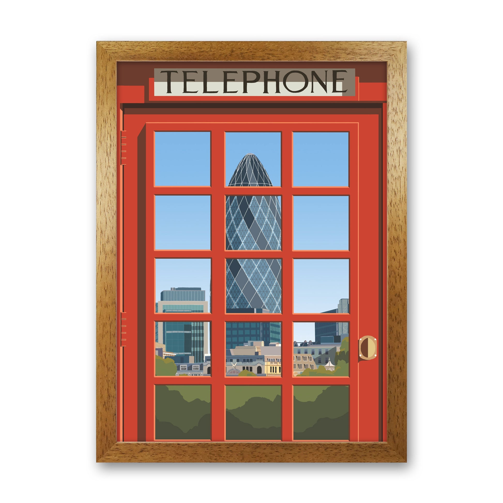 London Telephone Box 19 by Richard O'Neill Oak Grain