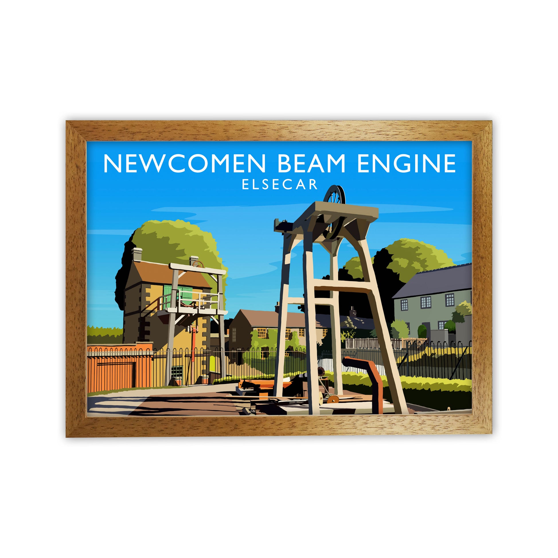 Newcomen Beam Engine by Richard O'Neill Oak Grain