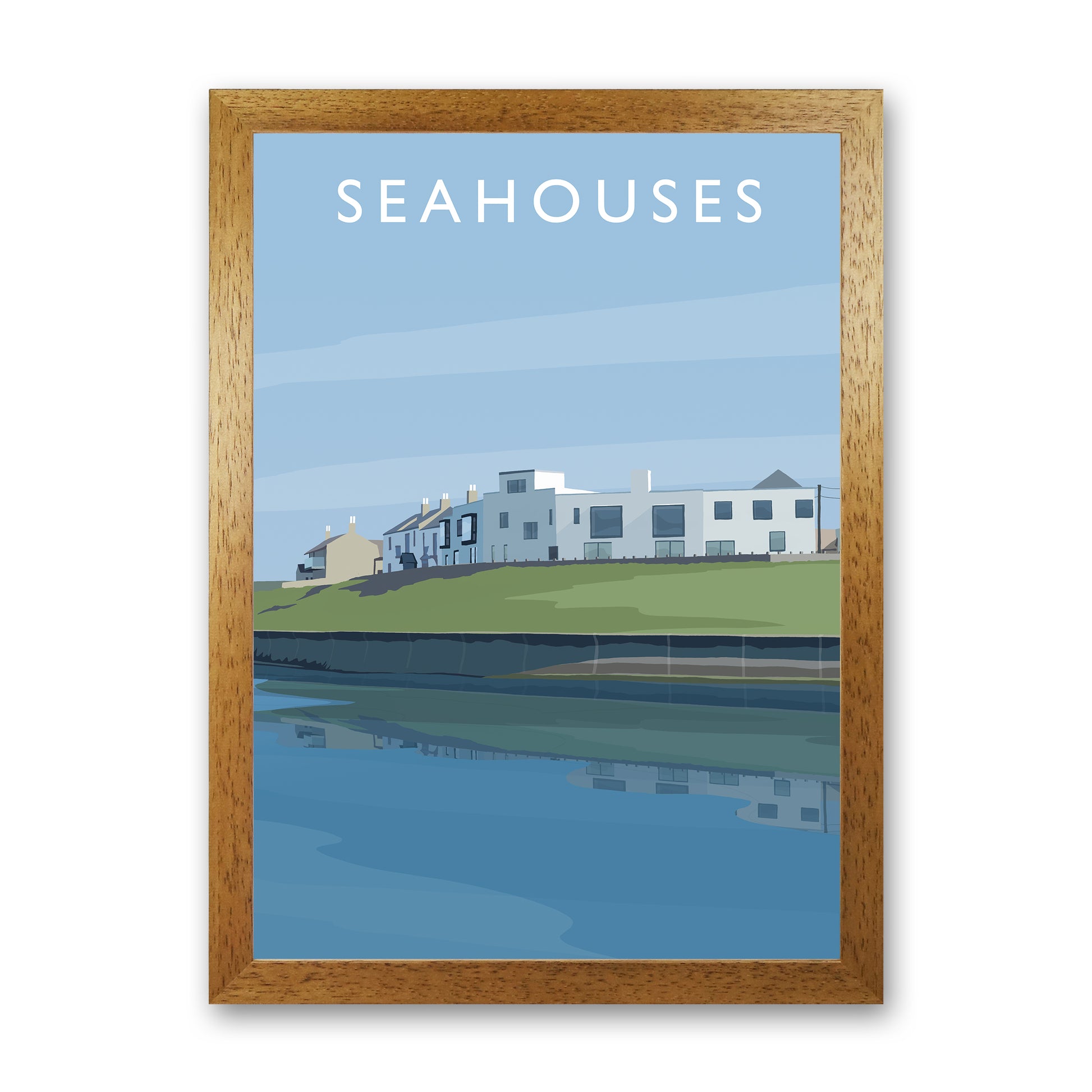 Seahouses 2 by Richard O'Neill Oak Grain