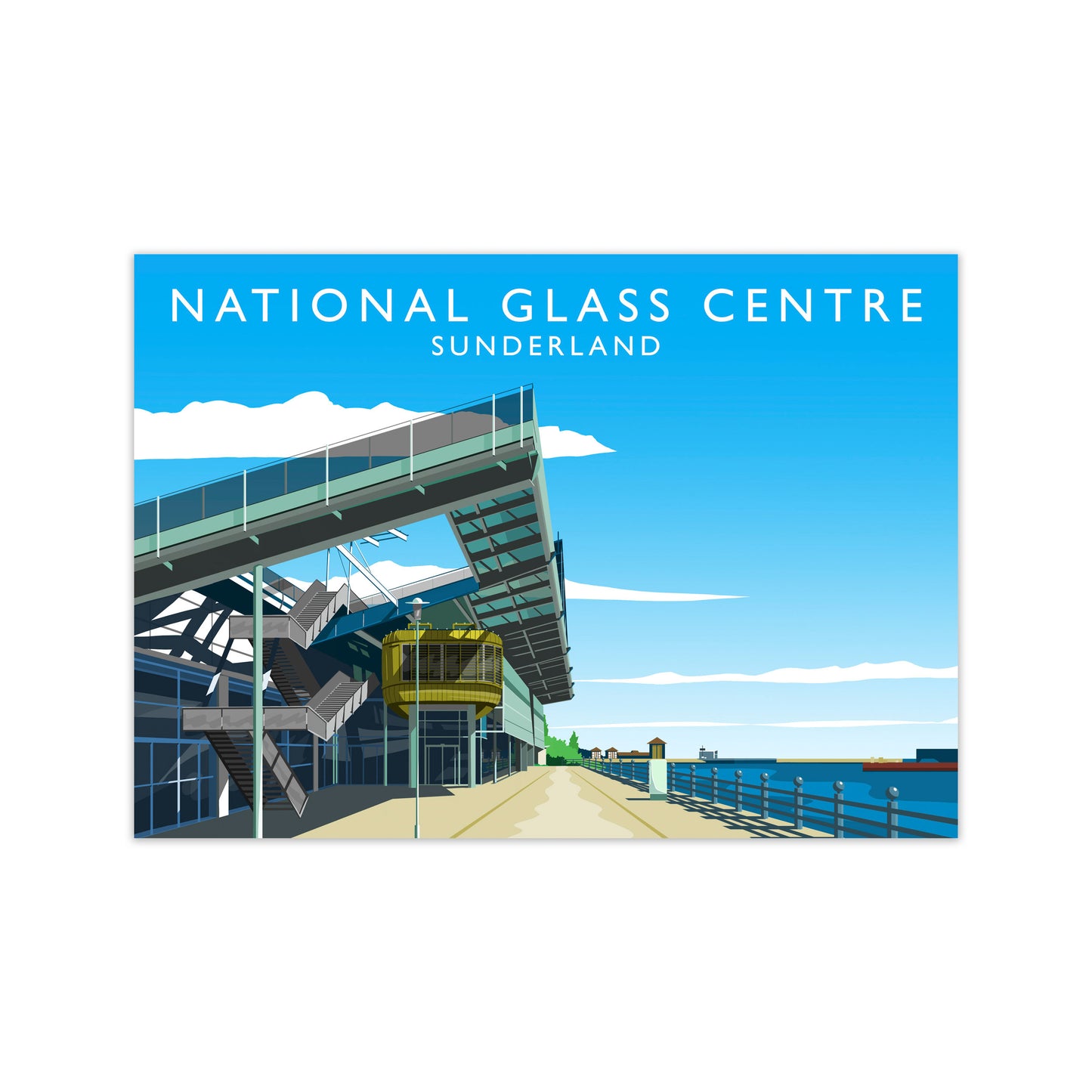 National Glass Centre portrait Travel Art Print by Richard O'Neill