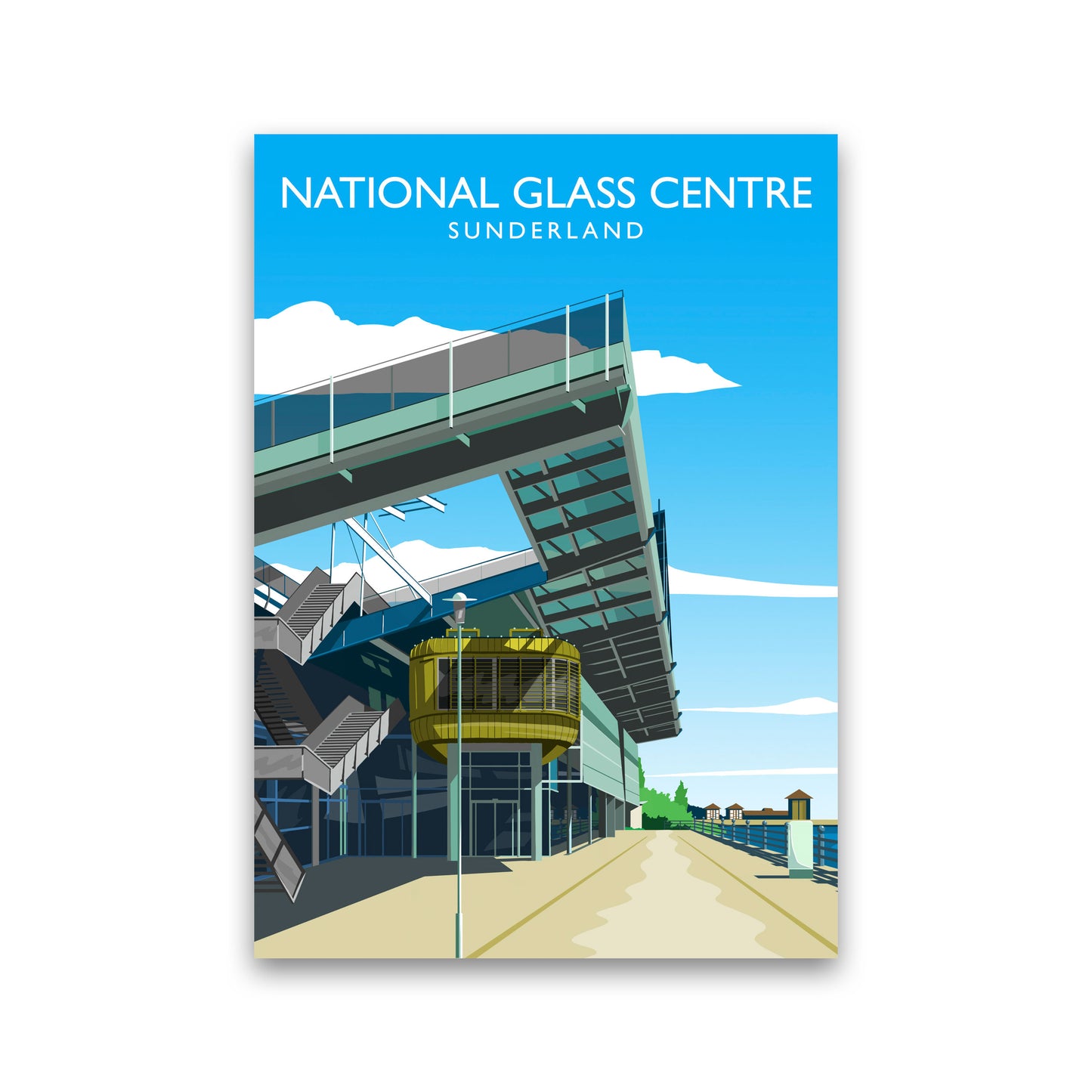 National Glass Centre Travel Art Print by Richard O'Neill